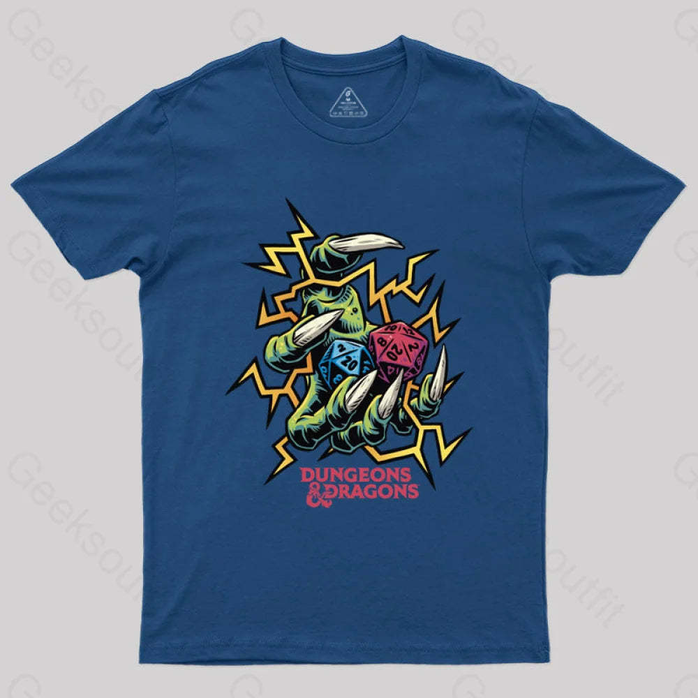 Dungeons & Dragons Roll The Dice T-Shirt Navy / S