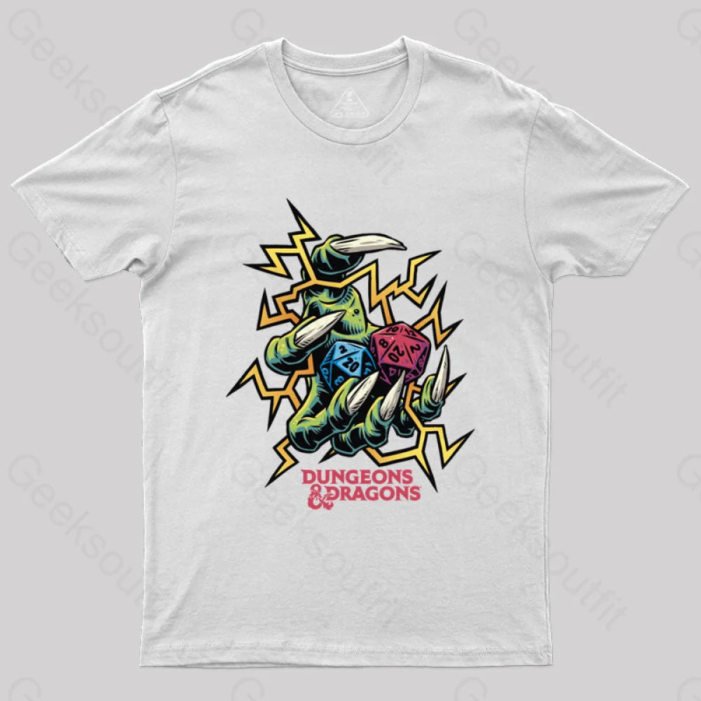 Dungeons & Dragons Roll The Dice T-Shirt White / S