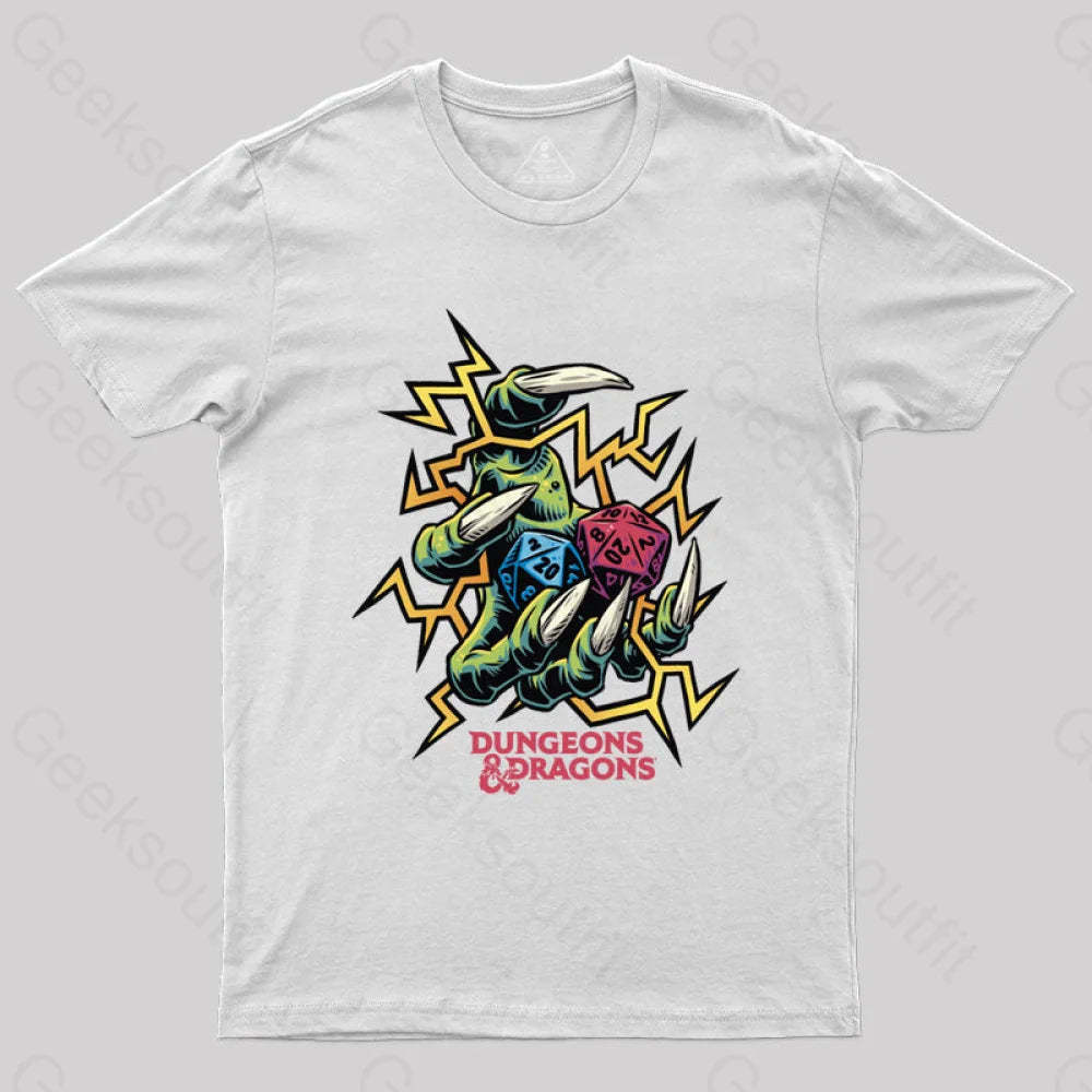 Dungeons & Dragons Roll The Dice T-Shirt White / S