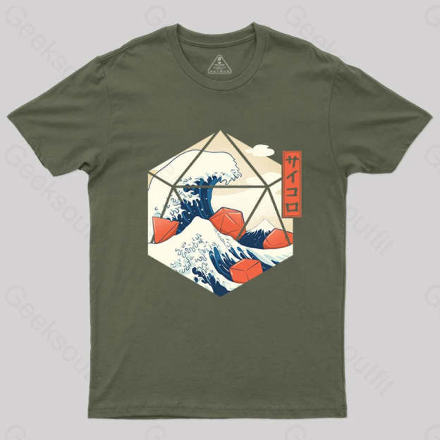 Dungeons & Dragons Waves T-Shirt Army Green / S