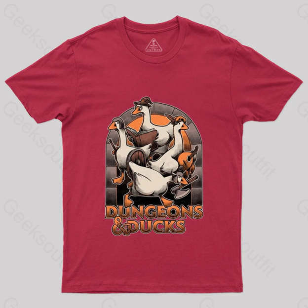 Dungeons & Ducks Nerd T-Shirt Red / S