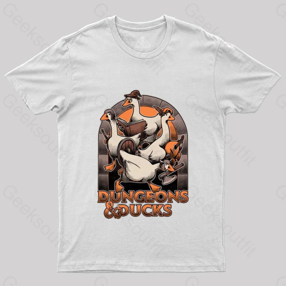 Dungeons & Ducks Nerd T-Shirt White / S