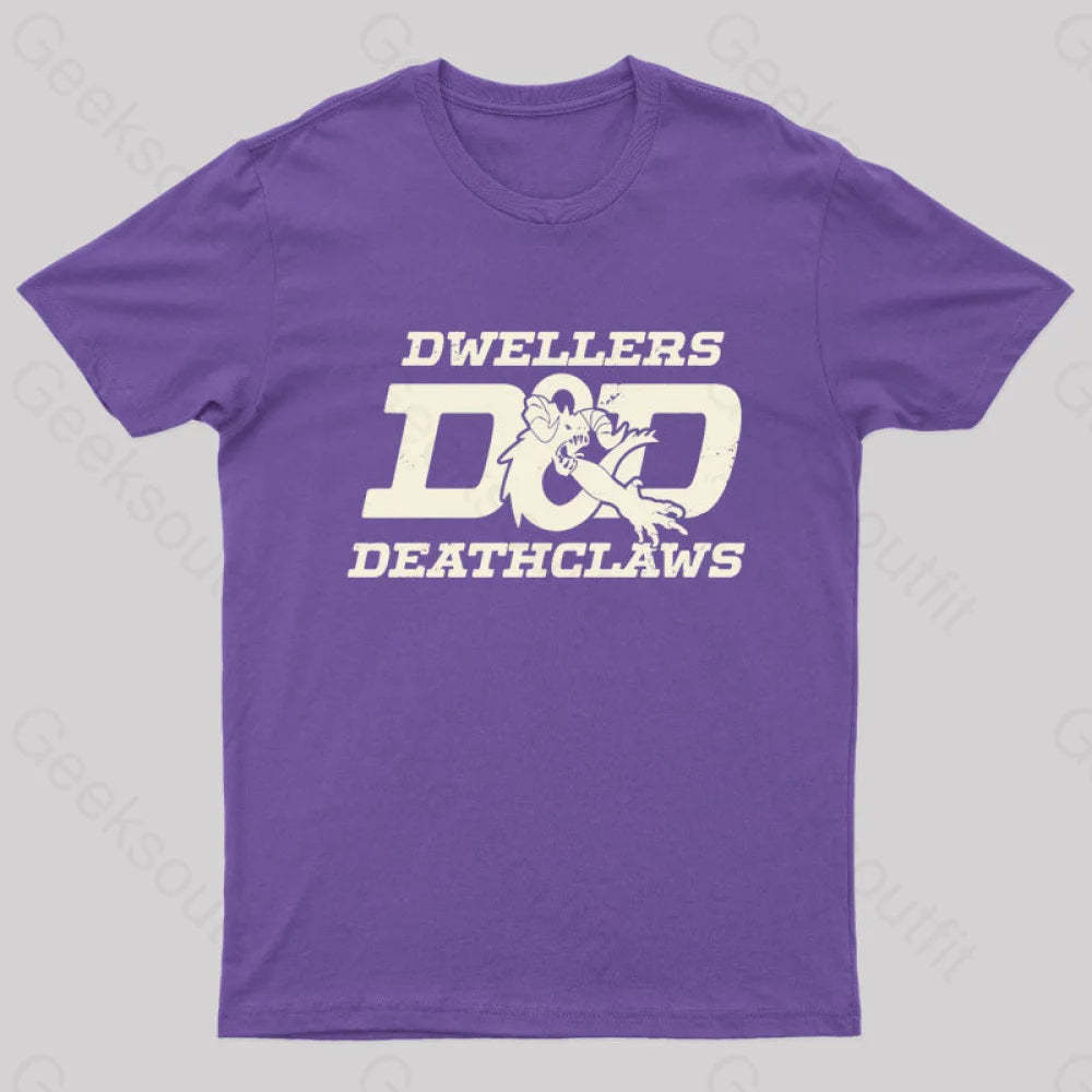 Dwellers And Deathclaws Nerd T-Shirt