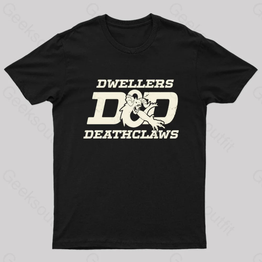 Dwellers And Deathclaws Nerd T-Shirt