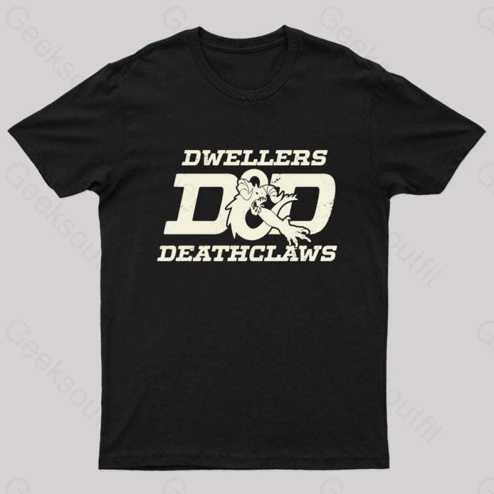 Dwellers And Deathclaws Nerd T-Shirt