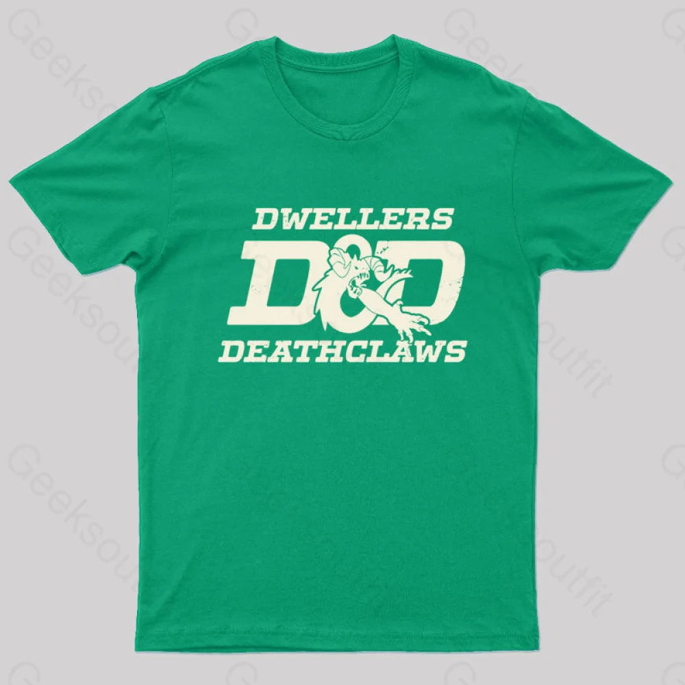 Dwellers And Deathclaws Nerd T-Shirt