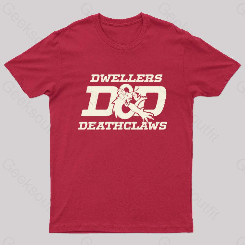 Dwellers And Deathclaws Nerd T-Shirt