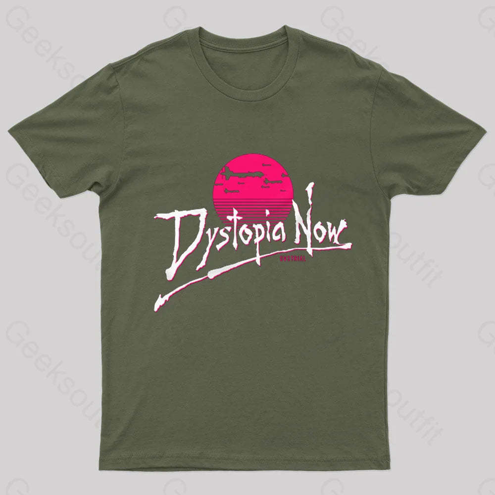 Dystopia Now Nerd T-Shirt Army Green / S