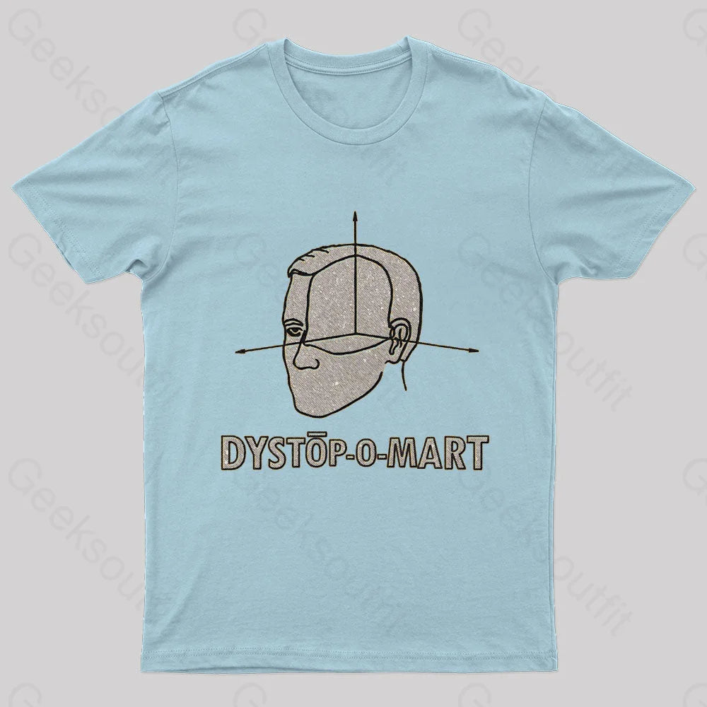 Dystopomart Geek T-Shirt Light Blue / S
