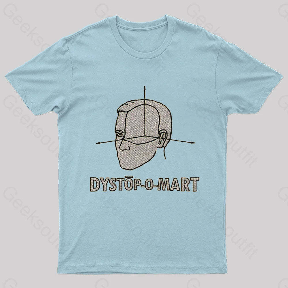 Dystopomart Geek T-Shirt Light Blue / S