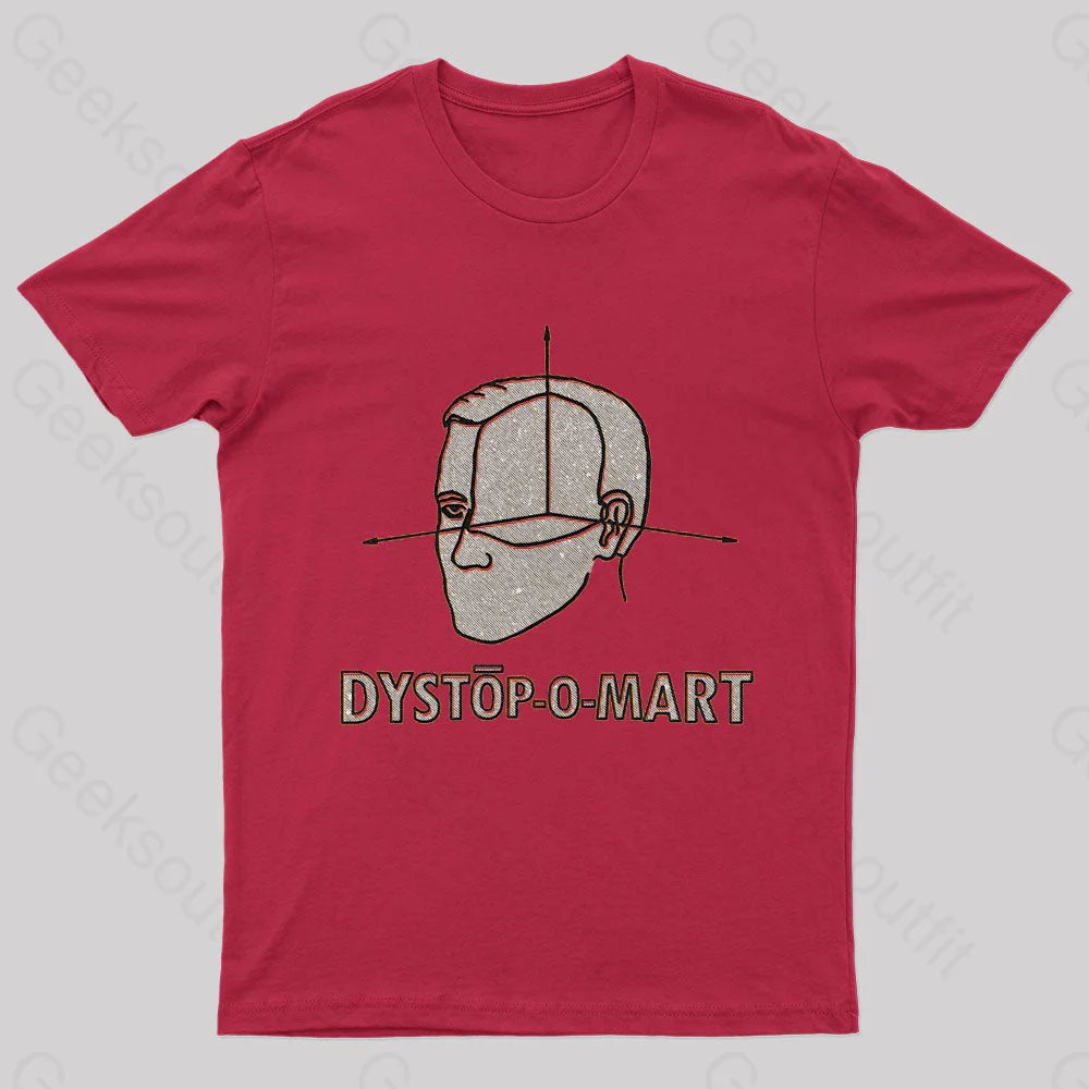 Dystopomart Geek T-Shirt Red / S