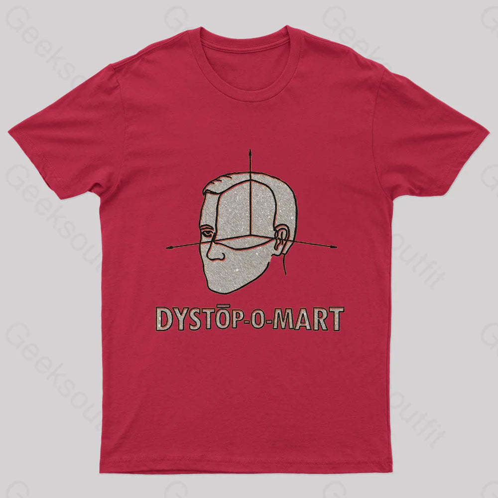 Dystopomart Geek T-Shirt Red / S