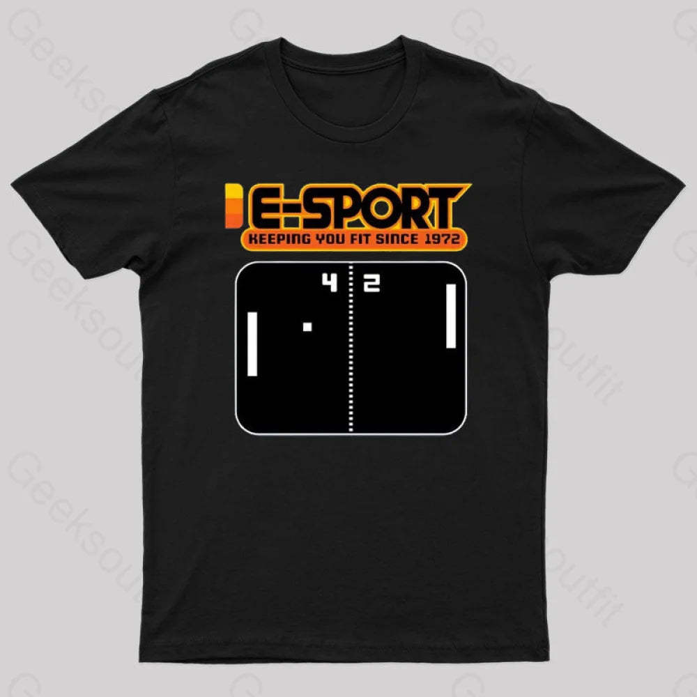 E-Sport Vintage Nerd T-Shirt Black / S