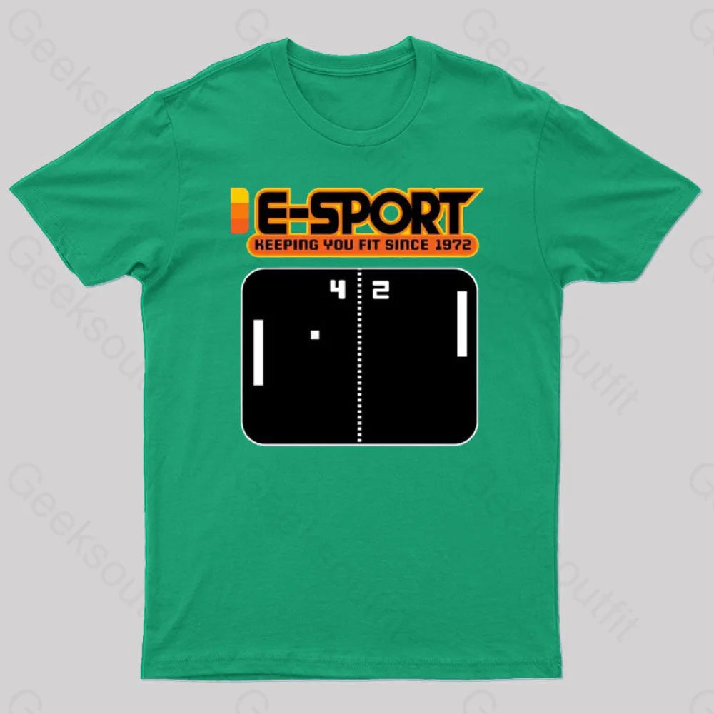 E-Sport Vintage Nerd T-Shirt Green / S