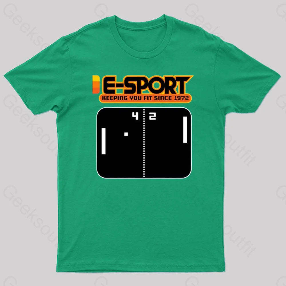 E-Sport Vintage Nerd T-Shirt Green / S