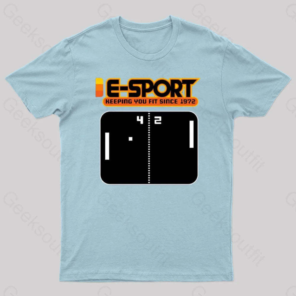 E-Sport Vintage Nerd T-Shirt Light Blue / S