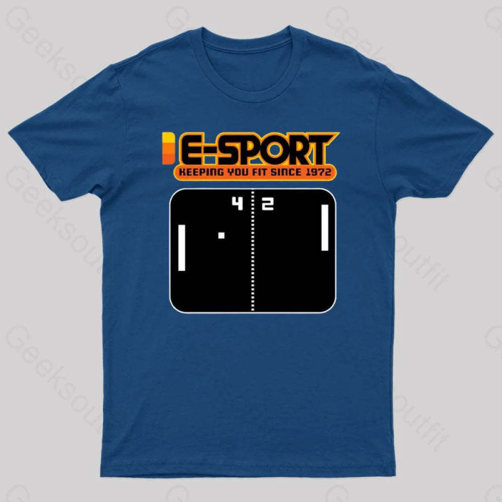 E-Sport Vintage Nerd T-Shirt Navy / S
