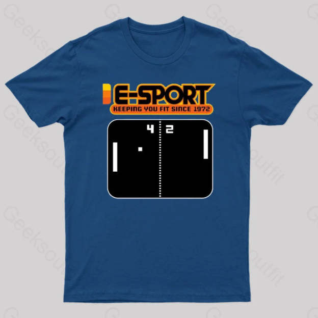 E-Sport Vintage Nerd T-Shirt Navy / S
