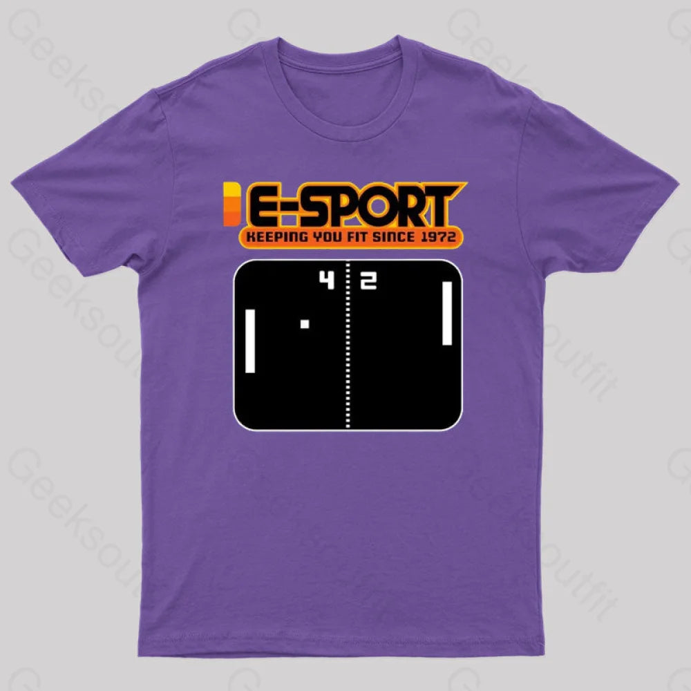 E-Sport Vintage Nerd T-Shirt Purple / S