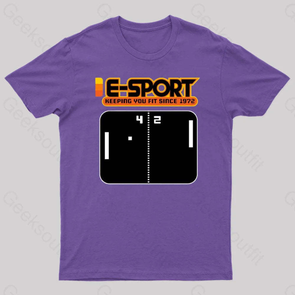 E-Sport Vintage Nerd T-Shirt Purple / S