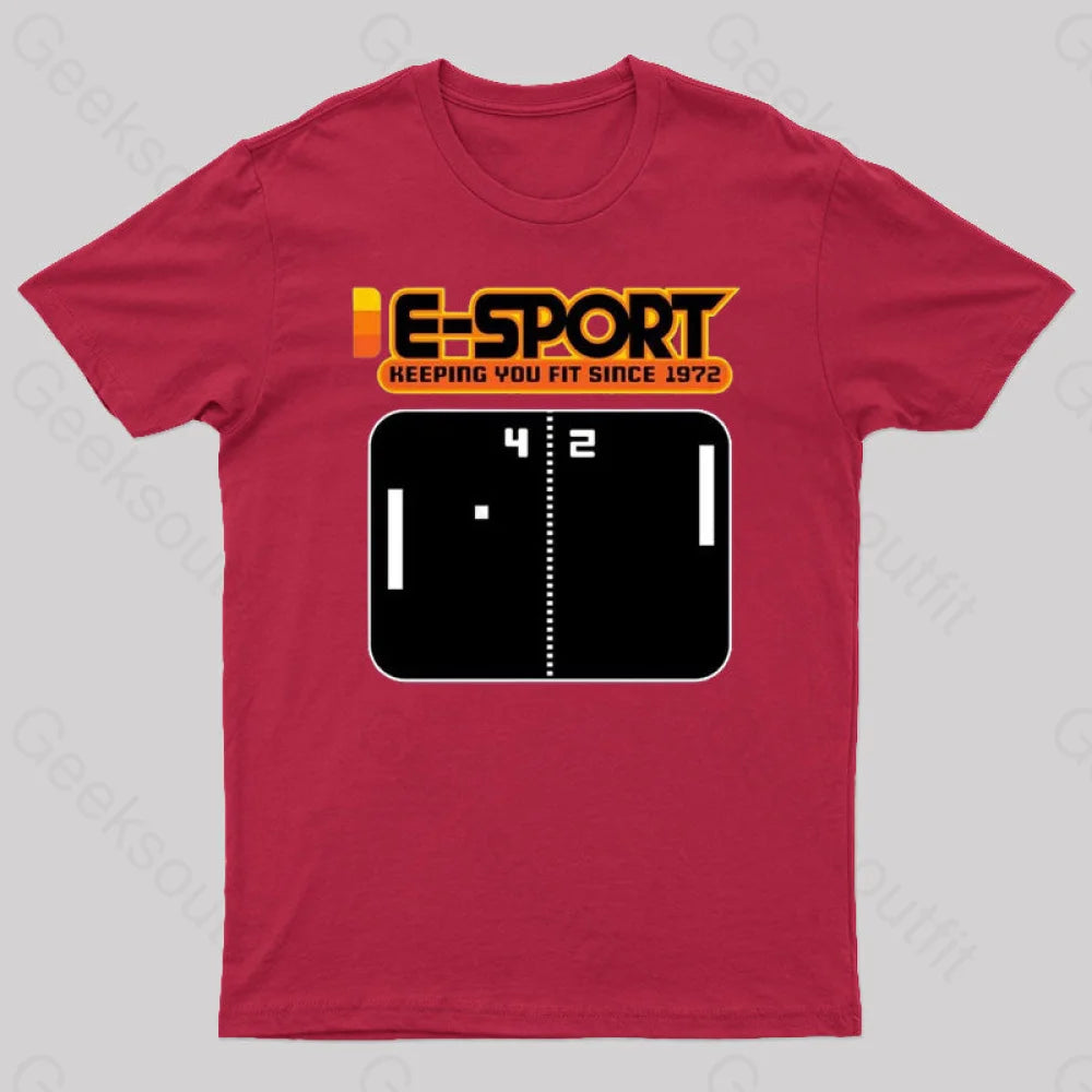E-Sport Vintage Nerd T-Shirt Red / S