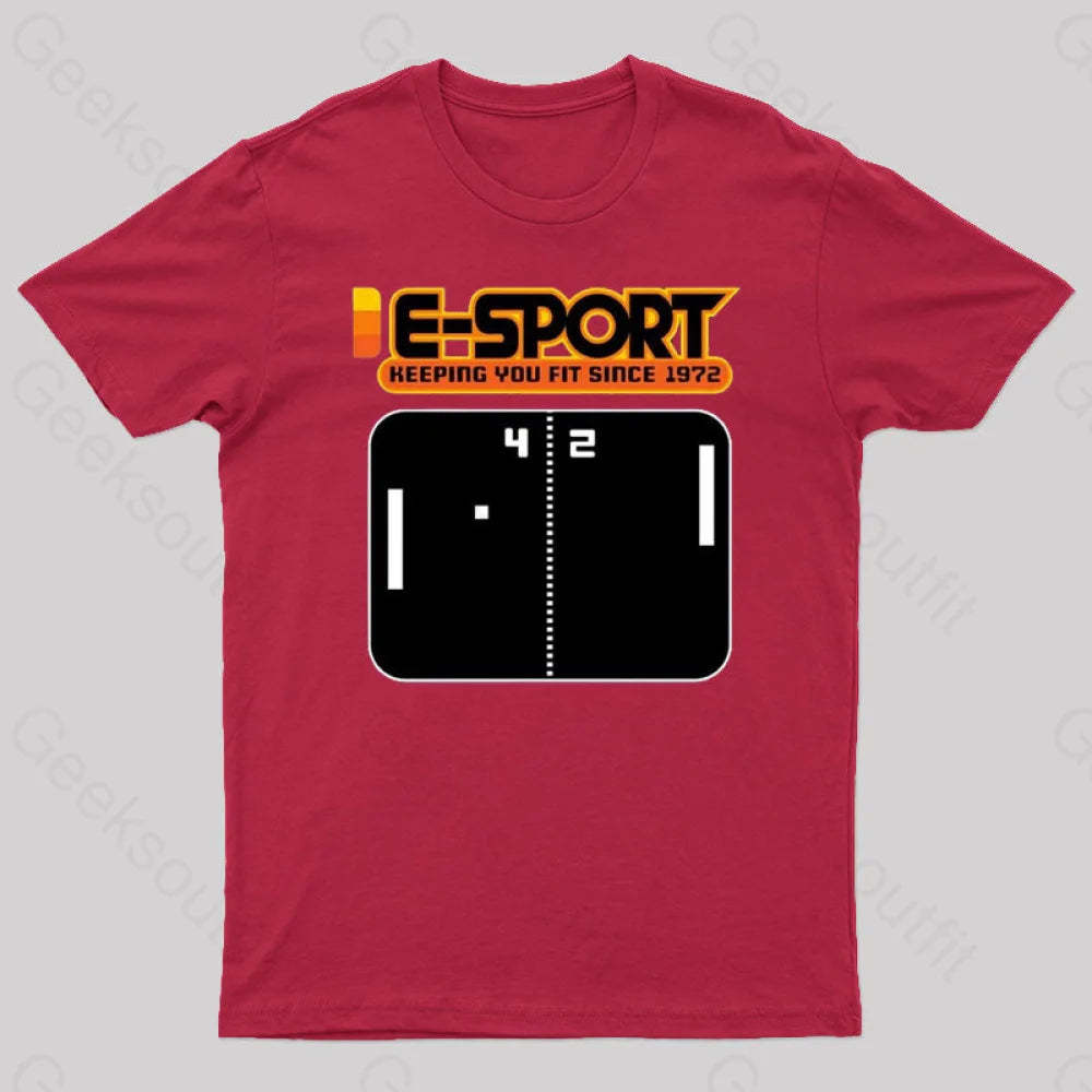 E-Sport Vintage Nerd T-Shirt Red / S