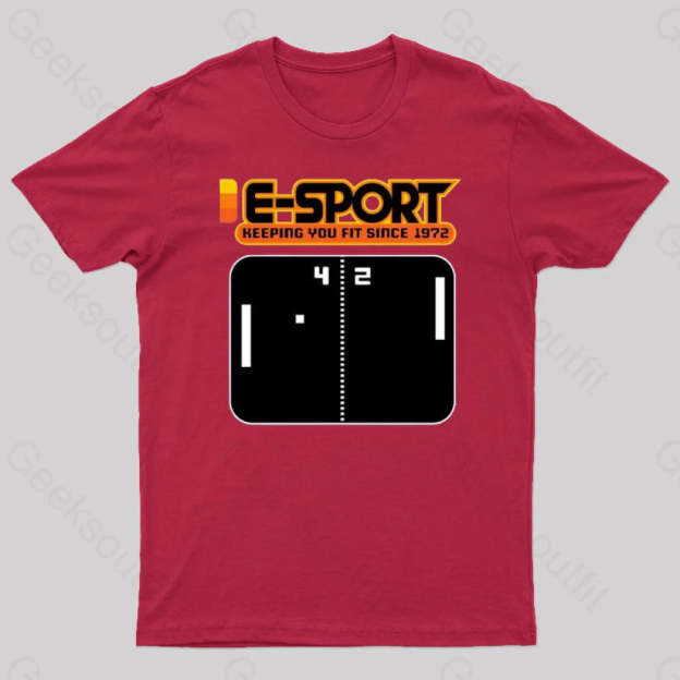 E-Sport Vintage Nerd T-Shirt Red / S