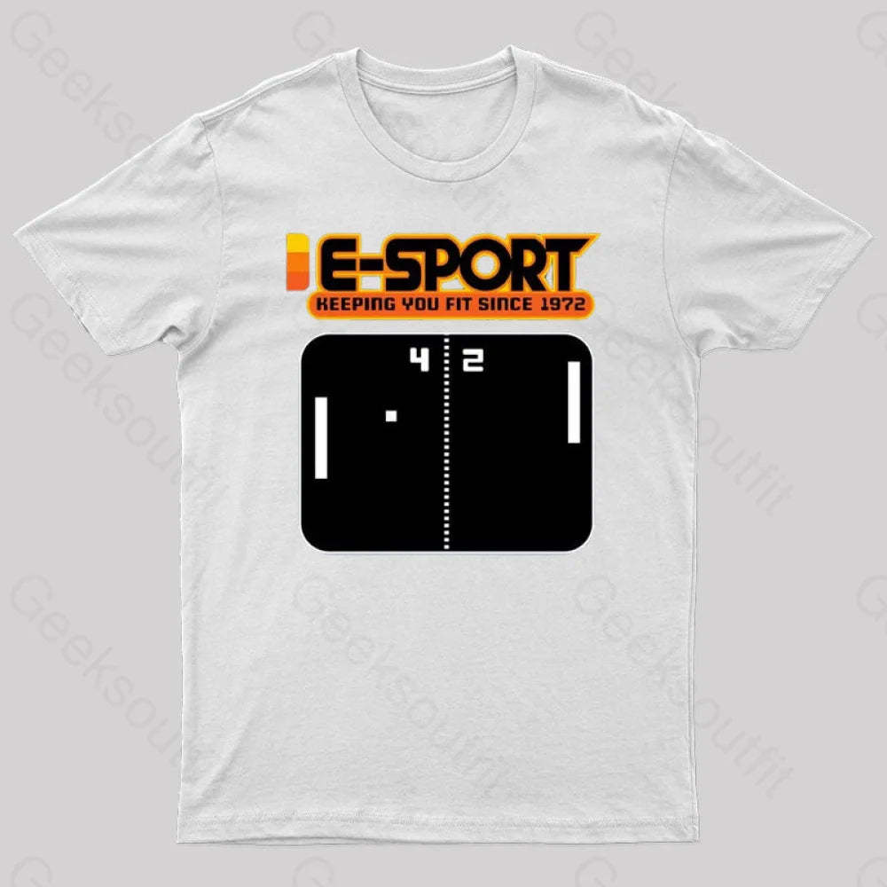 E-Sport Vintage Nerd T-Shirt White / S