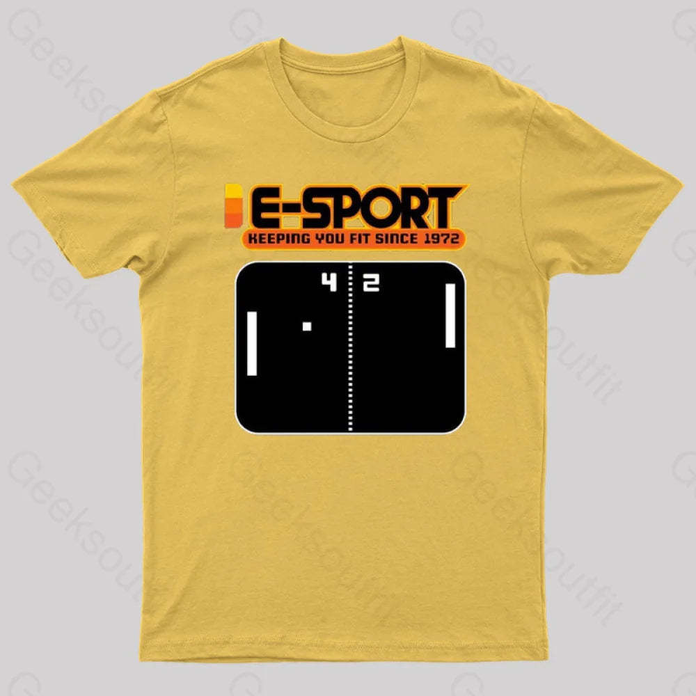 E-Sport Vintage Nerd T-Shirt Yellow / S
