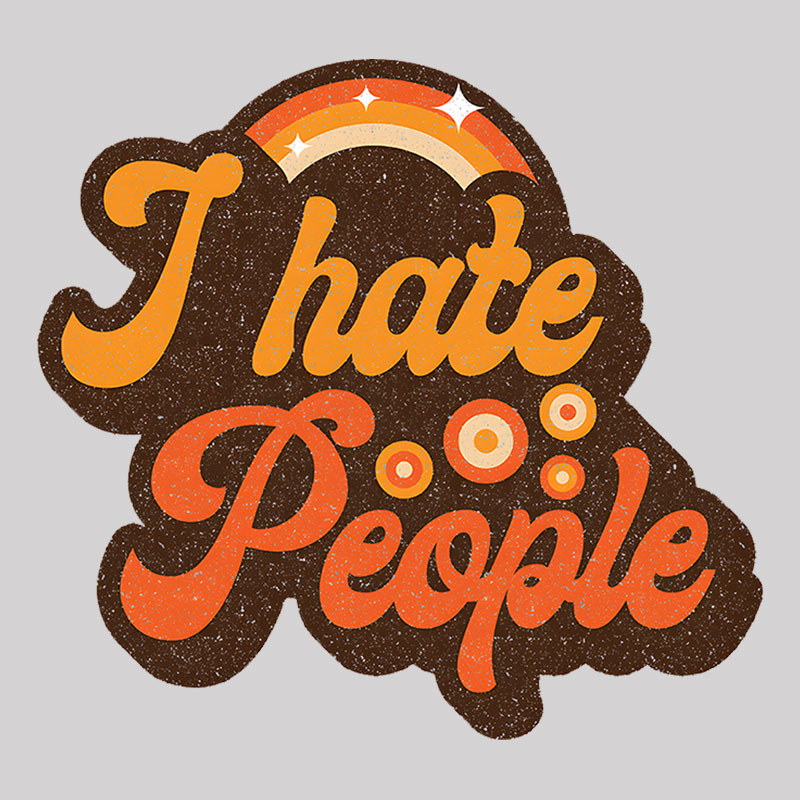 Vintage Hate People Geek T-Shirt