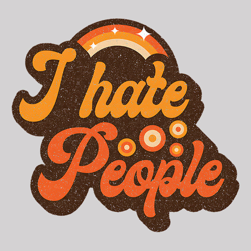 Vintage Hate People Geek T-Shirt