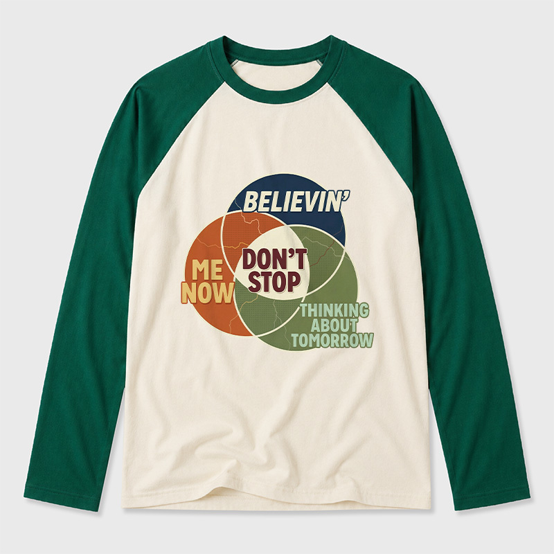 Dont Stop Diagram Geek Retro Raglan Long-Sleeve Tee