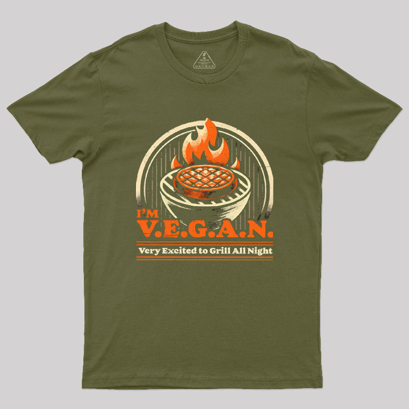Ironic BBQ Grill Geek T-Shirt