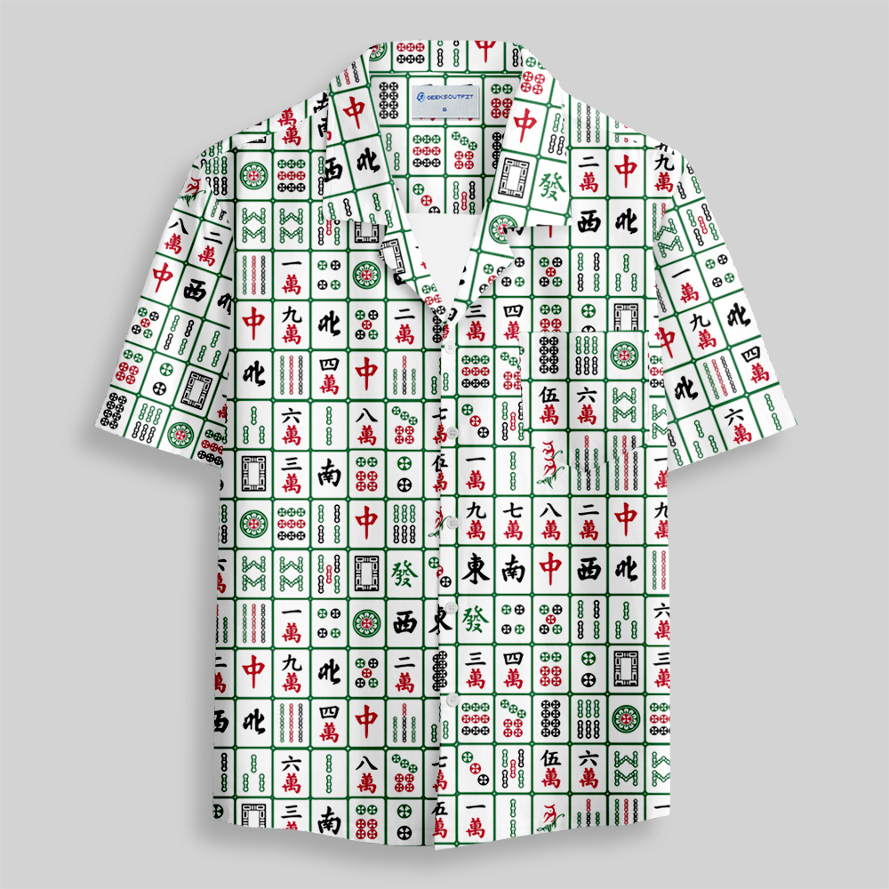 Mahjong Maverick Button Up Pocket Shirt