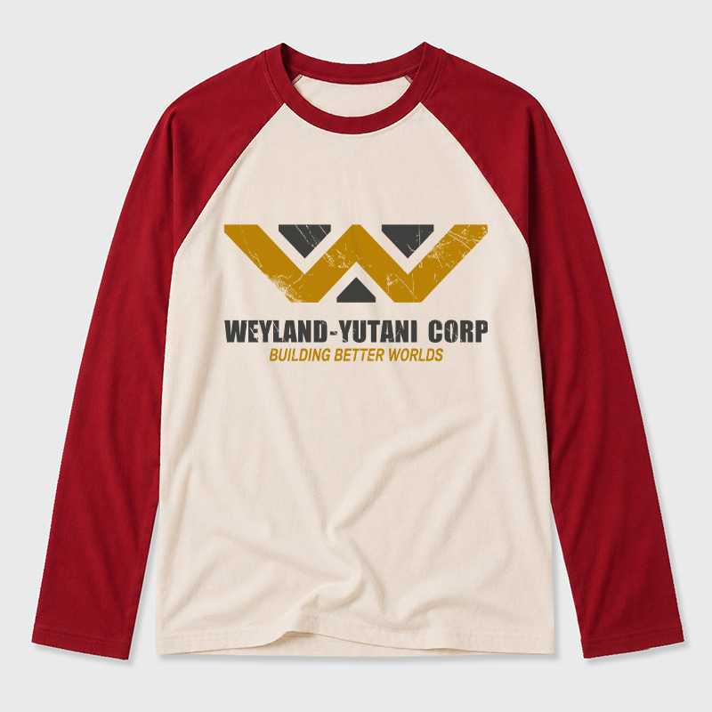 Weyland yutani Corp Geek Retro Raglan Long-Sleeve Tee