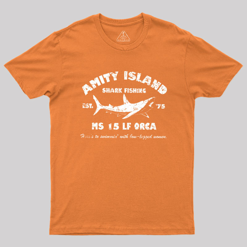 Amity Island Shark Fishing Est 1975 Geek T-Shirt