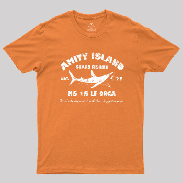 Amity Island Shark Fishing Est 1975 Geek T-Shirt