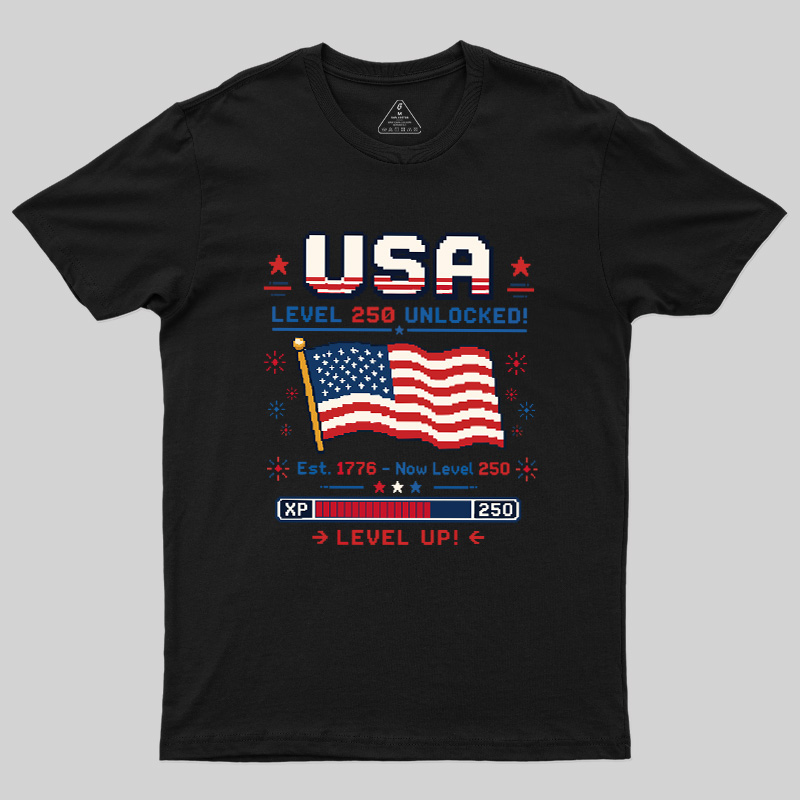 USA Level Up Geek T-Shirt