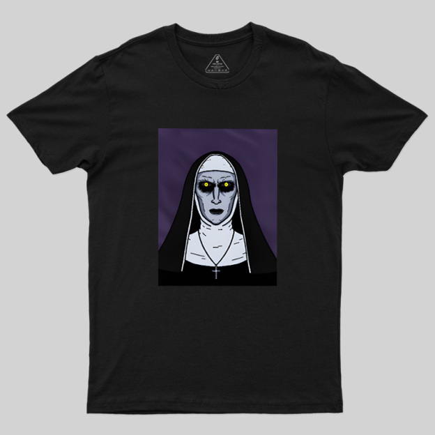 Macabre Nun Dark Horror Cartoon Geek T-Shirt
