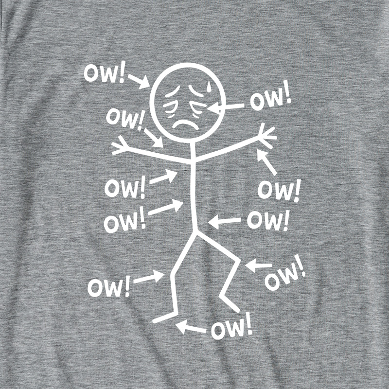 Ow Ow Ow Ultra Soft Heather Tees
