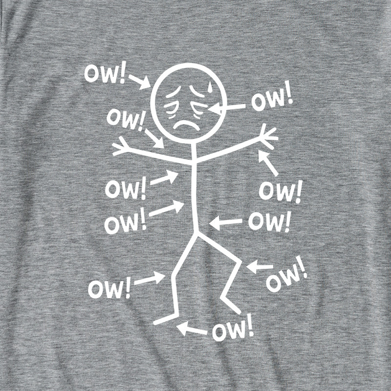 Ow Ow Ow Ultra Soft Heather Tees