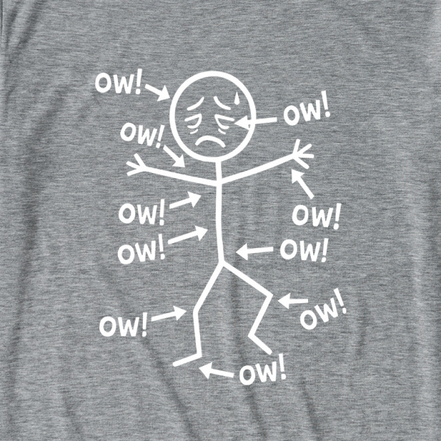 Ow Ow Ow Ultra Soft Heather Tees