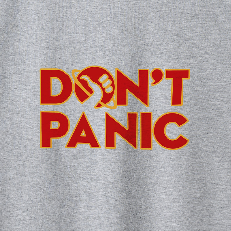 Don't Panic Geek Retro Raglan Long-Sleeve Tee
