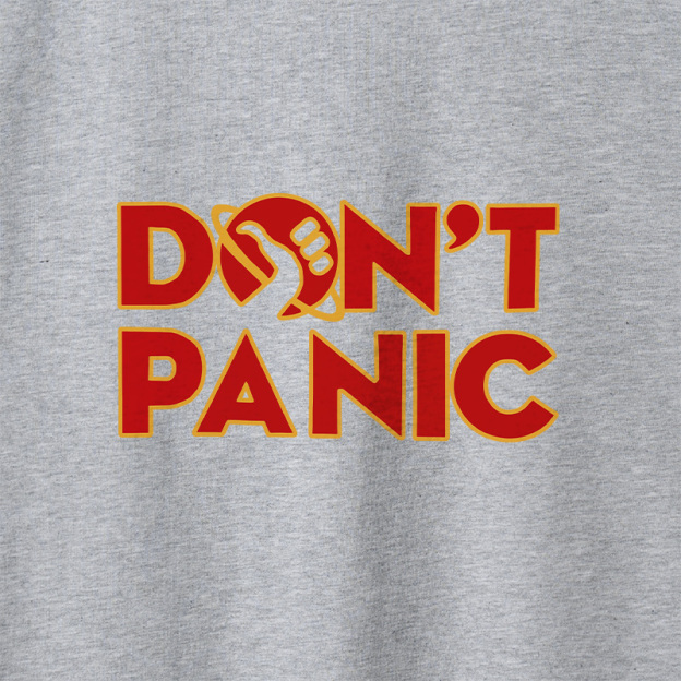 Don't Panic Geek Retro Raglan Long-Sleeve Tee