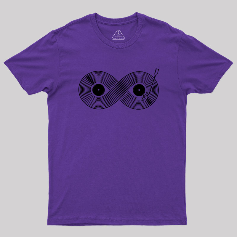 Retro Black Records Infinite Music Lover Geek T-Shirt