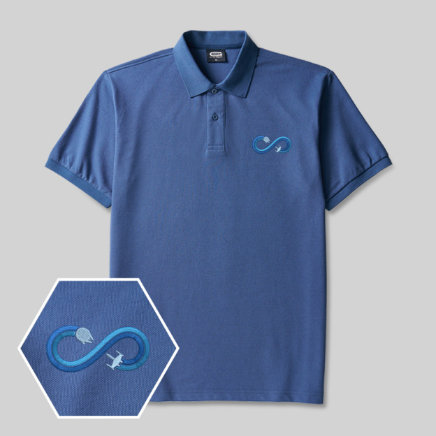Infinite Loop Geek Embroidered Polo Shirts