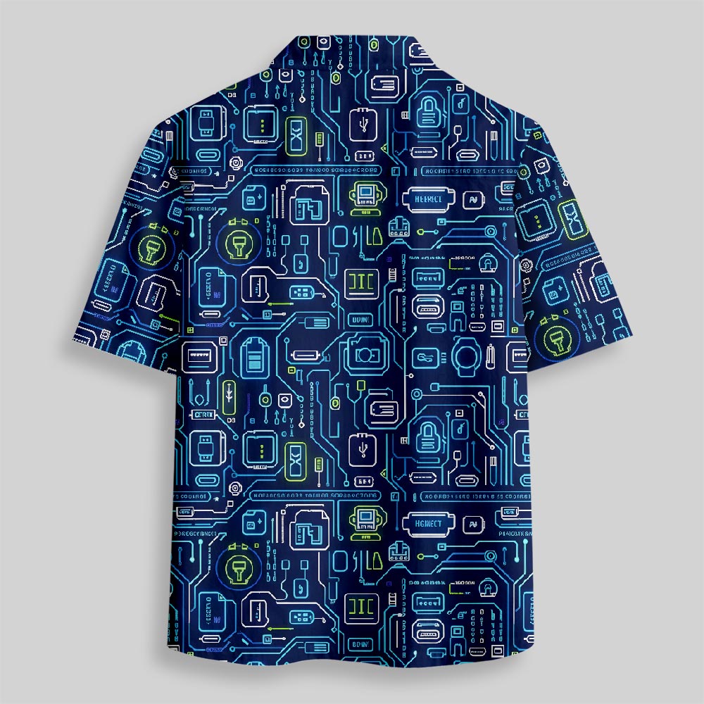 Future Circuitry Button Up Pocket Shirt