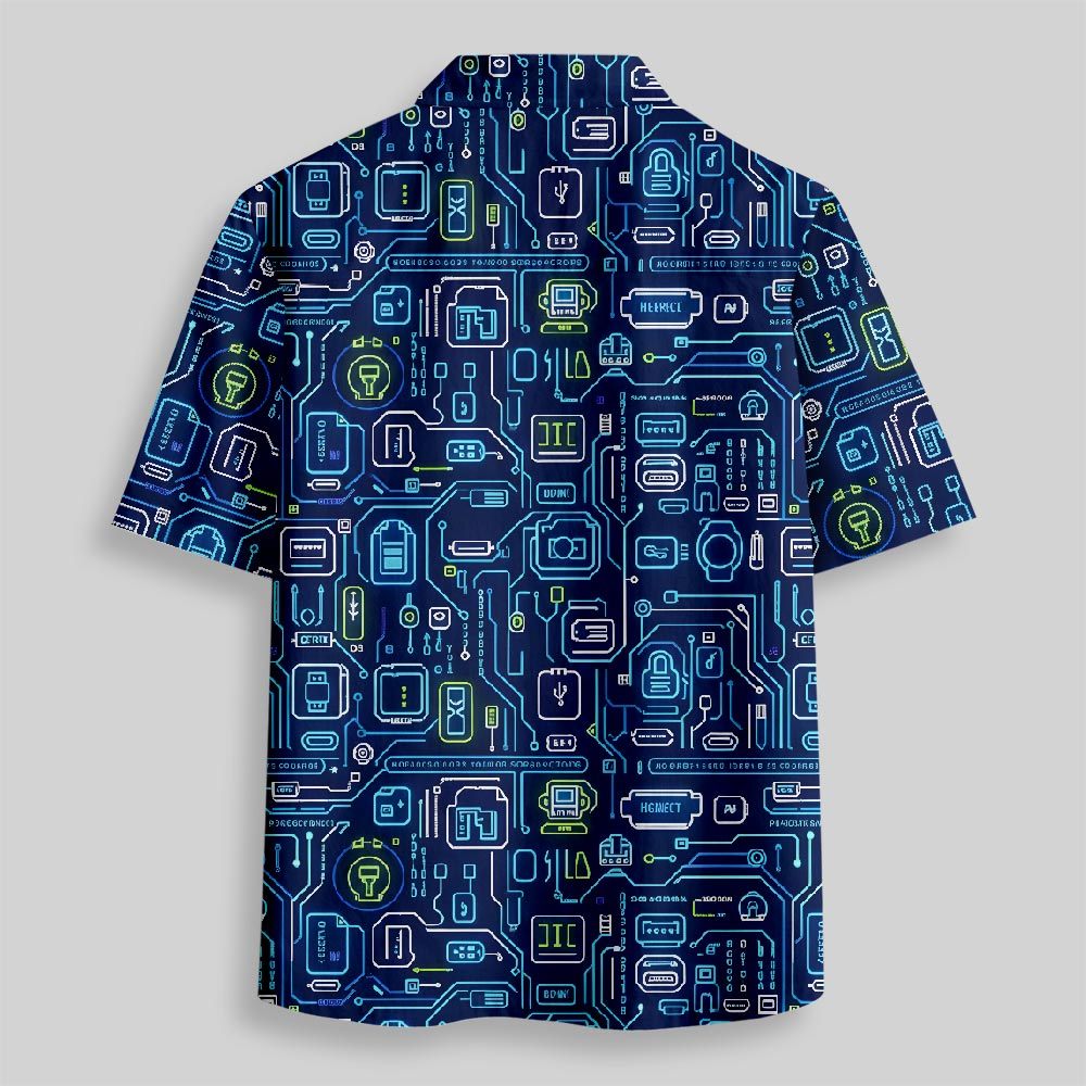 Future Circuitry Button Up Pocket Shirt