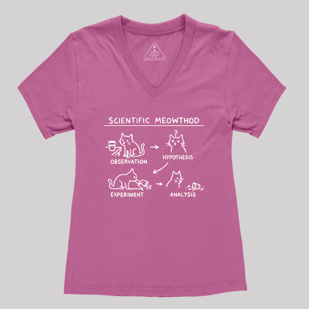 Scientific Meowthod Geek Women's V-Neck T-shirt