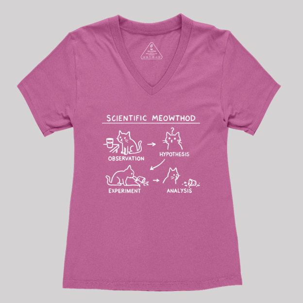 Scientific Meowthod Geek Women's V-Neck T-shirt